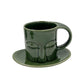 Emerald Buddha Face Tea Pot Set