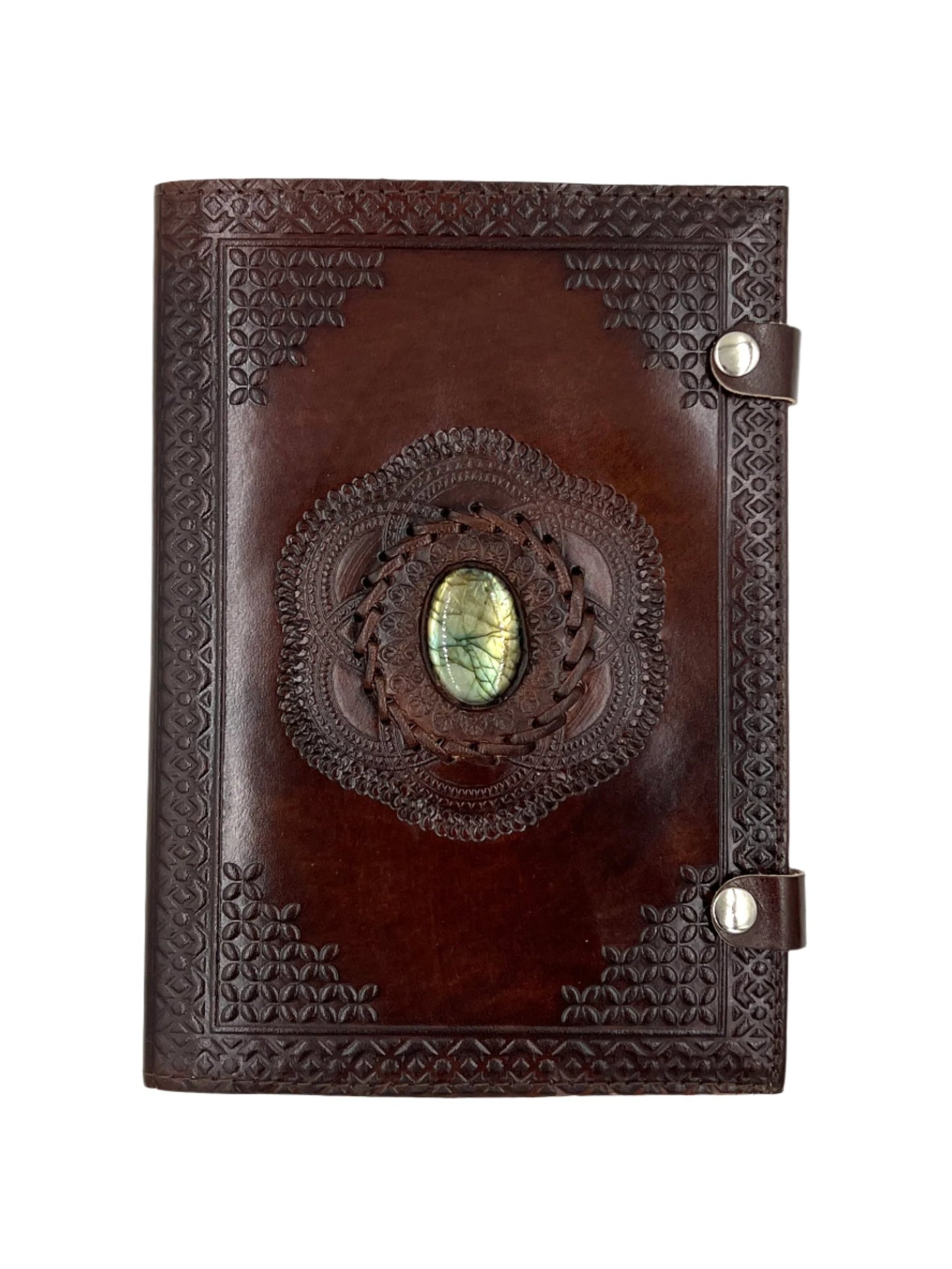 Camel Leather Gemstone Journals