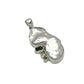 Silver Pearl, Peridot & Green Kyanite Pendants