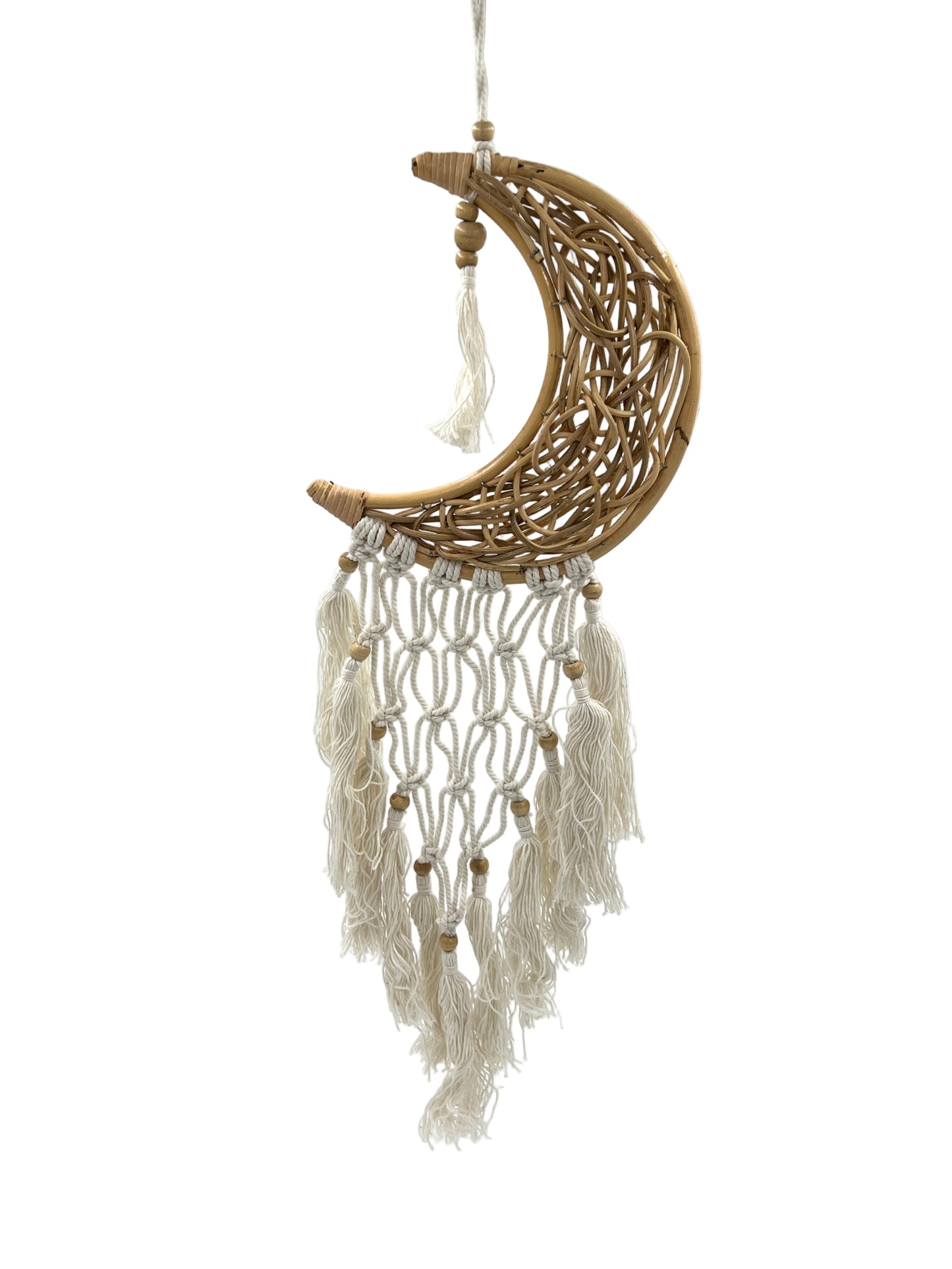 Woven Wood Moon Dream Catcher
