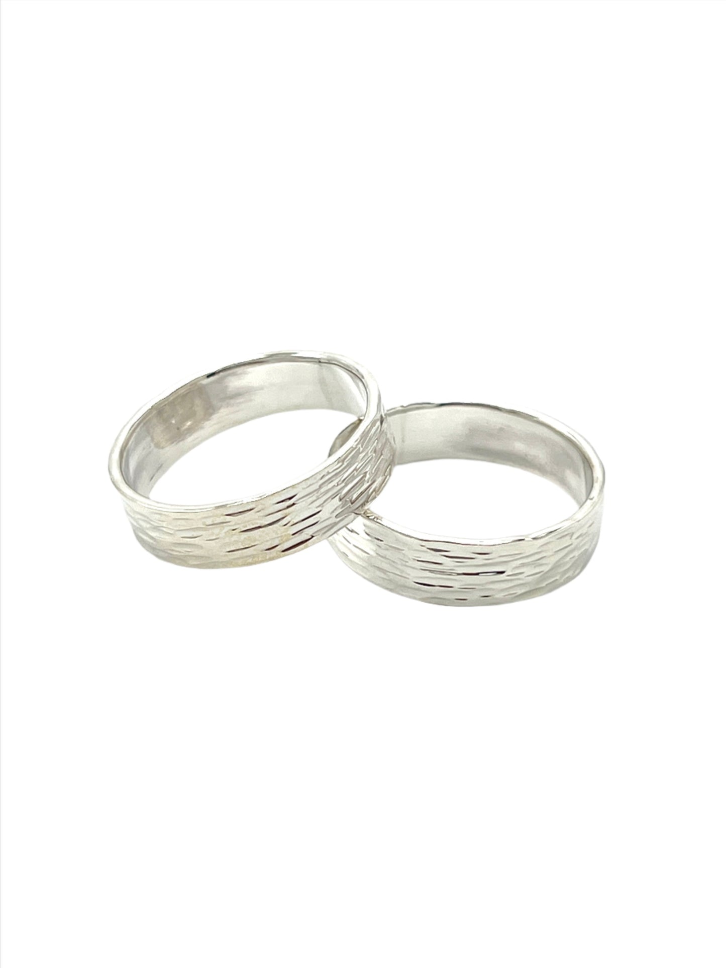 Sterling Silver Etched Band Ring