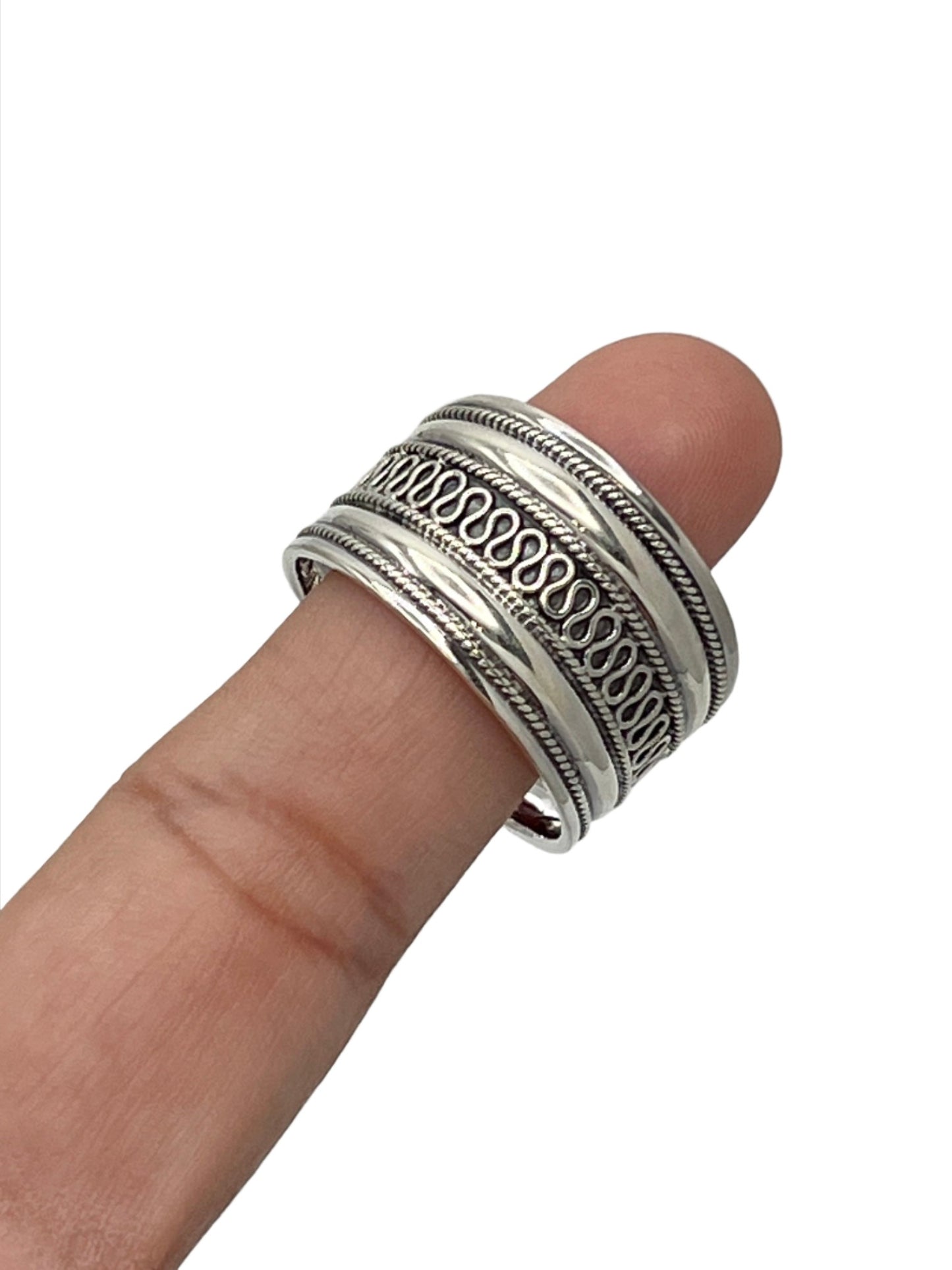 Sterling Silver Filigree Band Ring