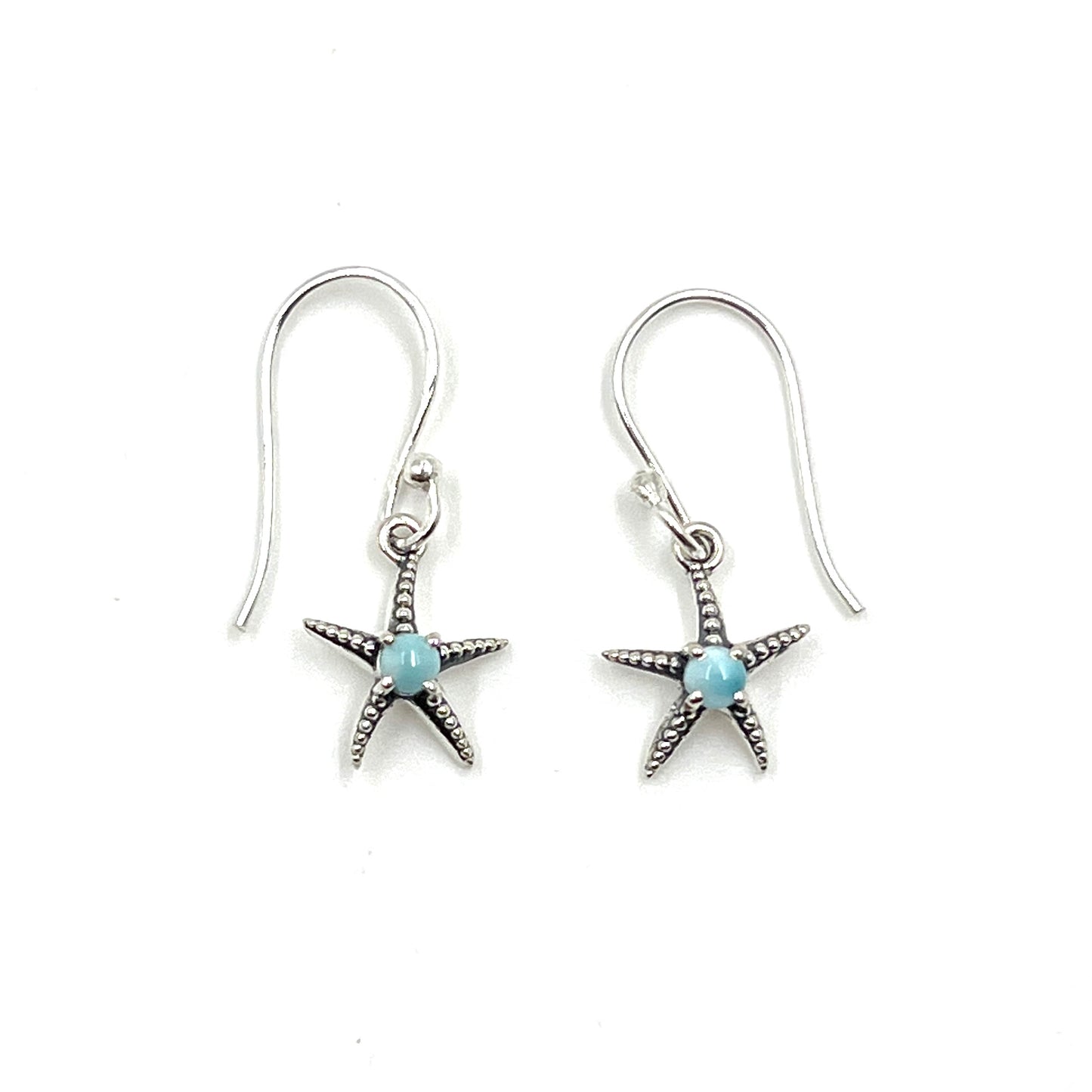 Sterling Silver Larimar Earrings