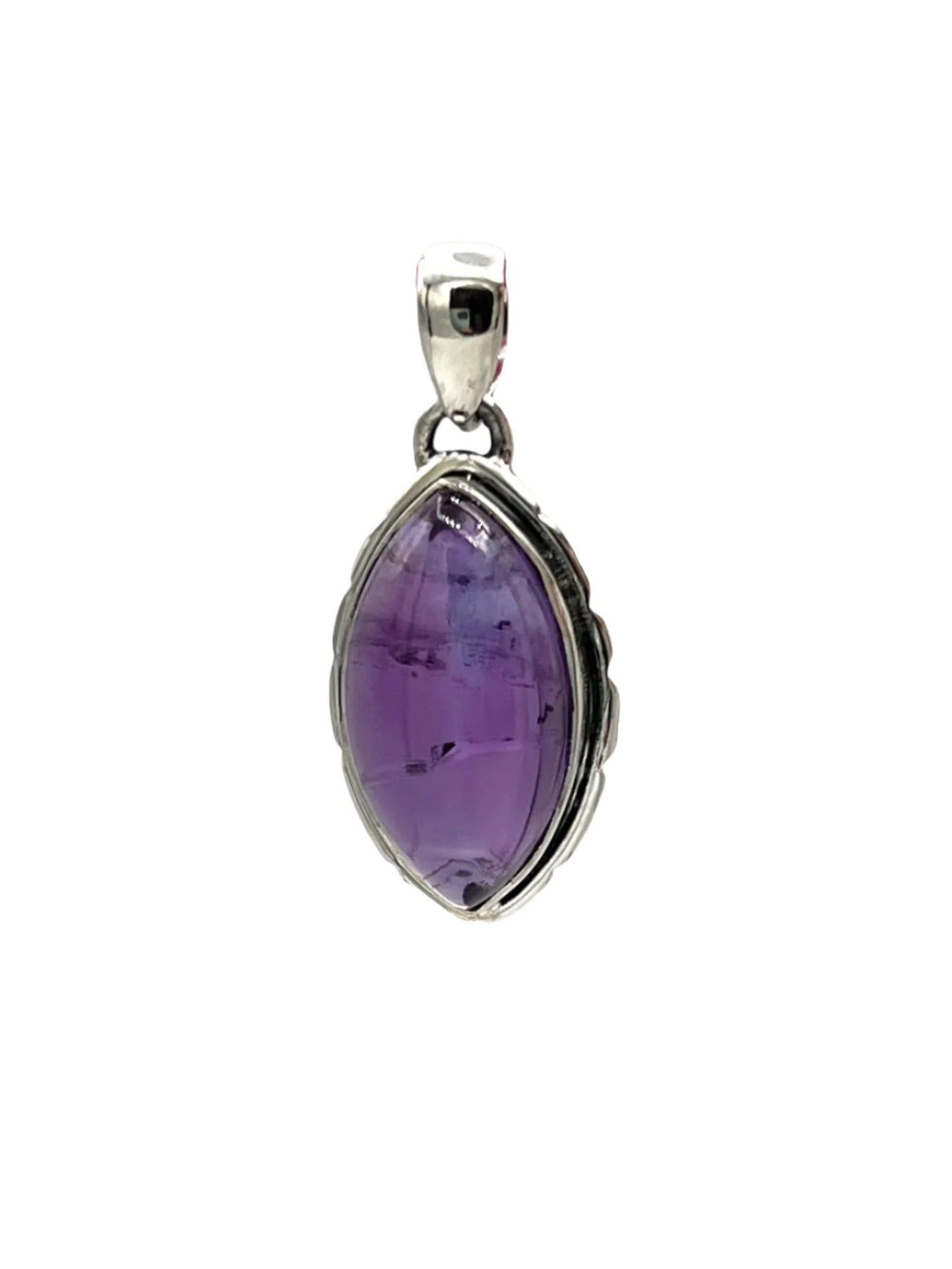 Sterling Silver Marquise Amethyst Pendants