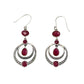 Sterling Silver Gemstone Circle Chandelier Earrings