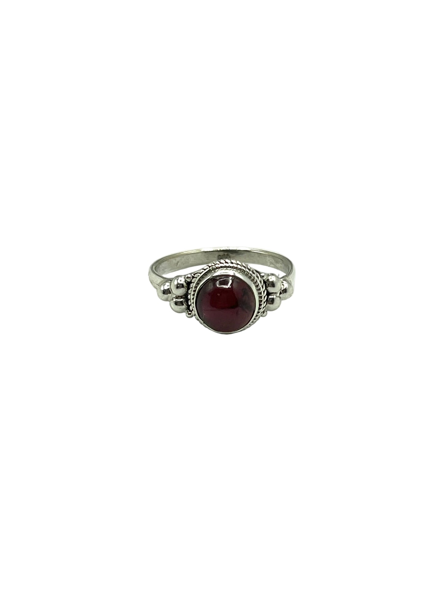 Beaded Circle Gemstone Rings