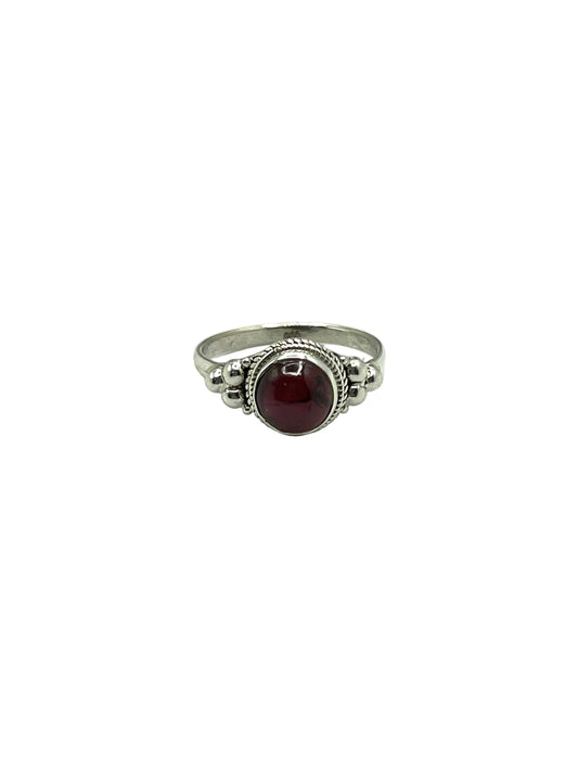 Beaded Circle Gemstone Rings