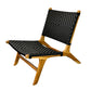 Black Rattan Teakwood Chair
