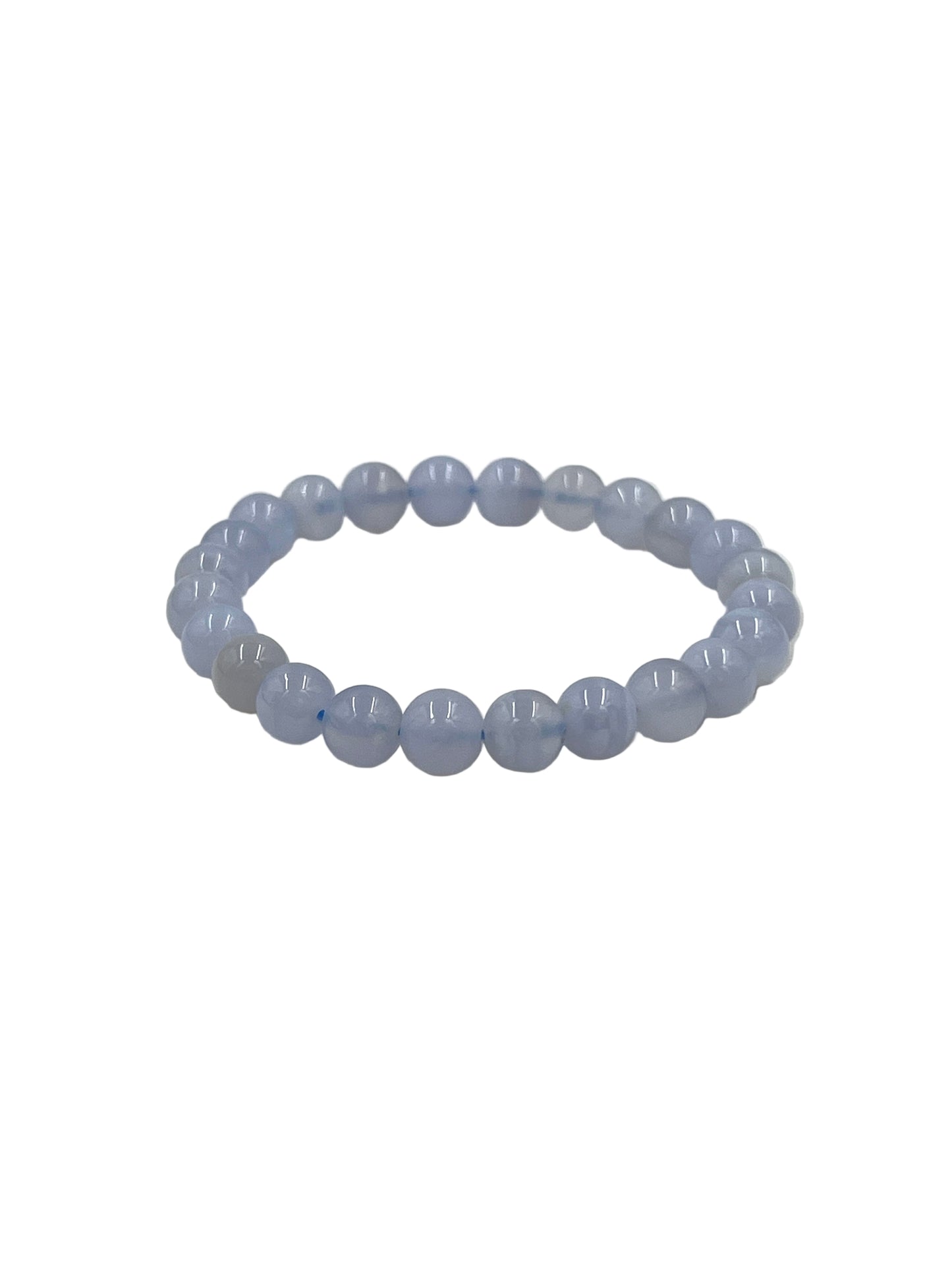 Blue Lace Agate Beaded Bracelet