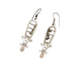 Silver Sistrum Goddess Earrings