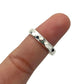 Sterling Silver Curved Hammered Ring
