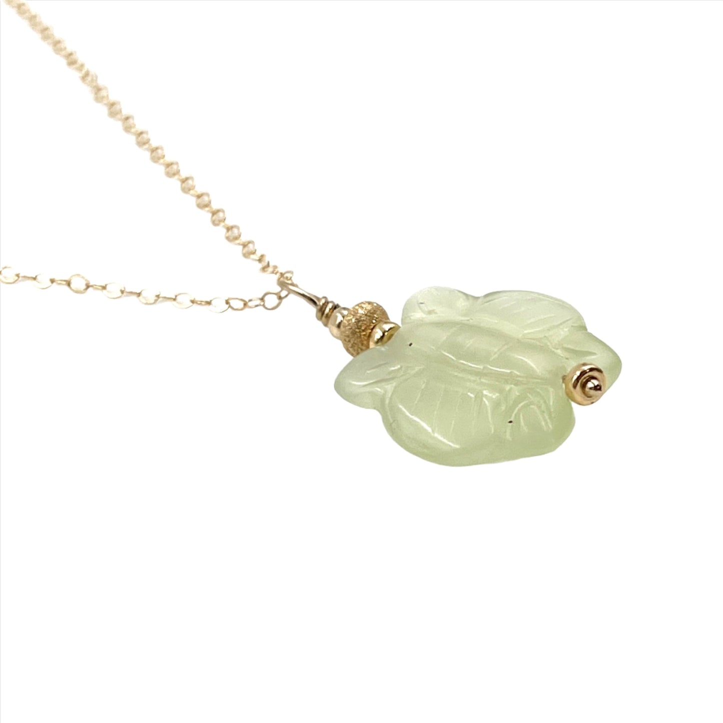 Jade Butterfly Gold Filled Necklace