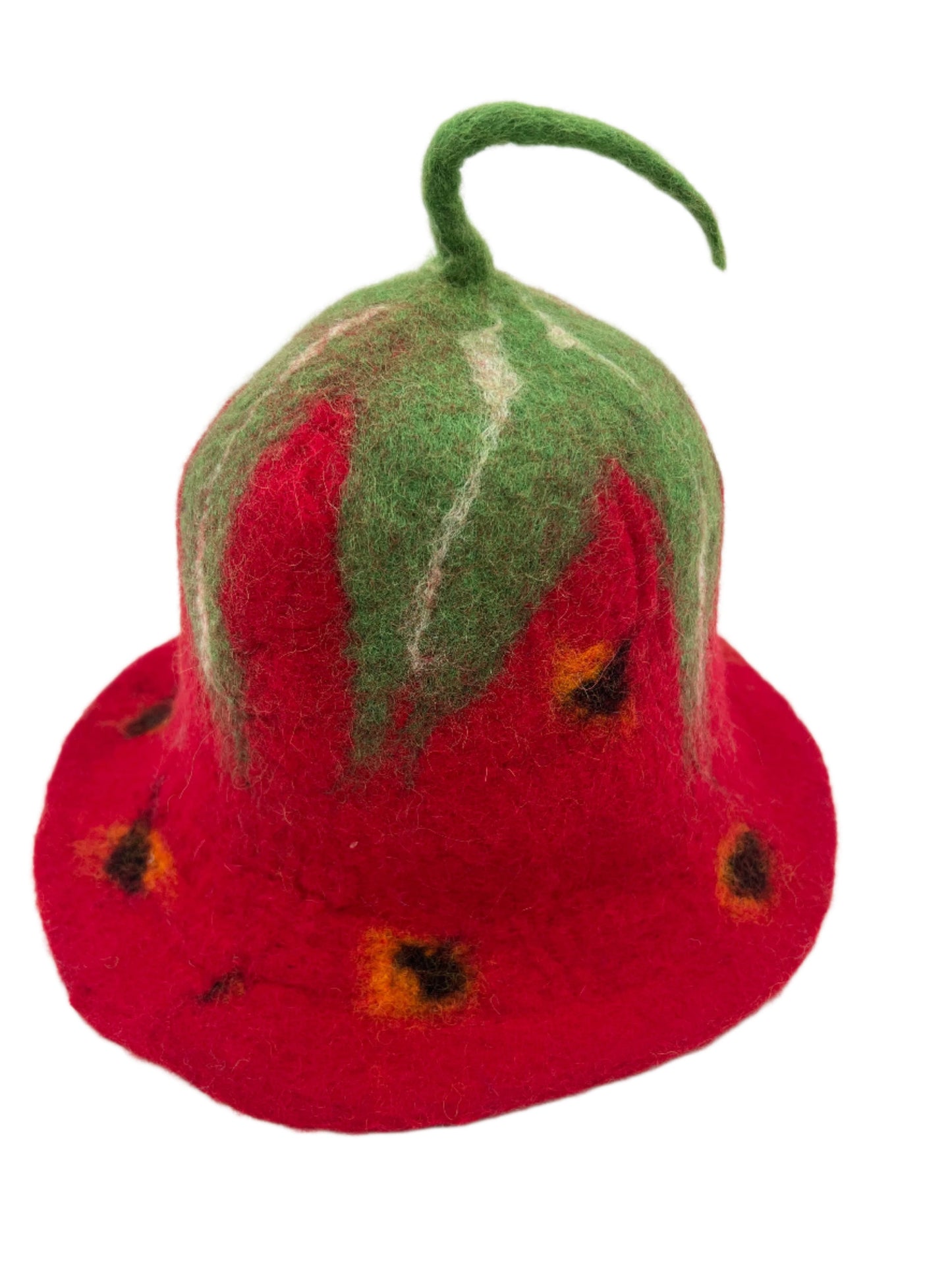 Hand felted Strawberry Wool Hat