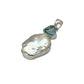 Silver Pearl & Blue Topaz Pendants