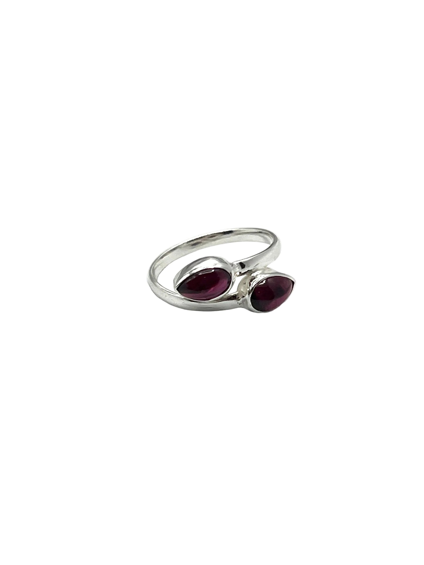 Double Teardrop Gemstone Rings