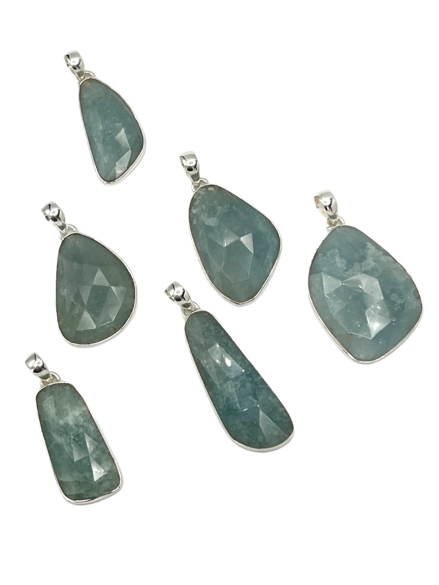 Sterling Silver Aquamarine Pendants