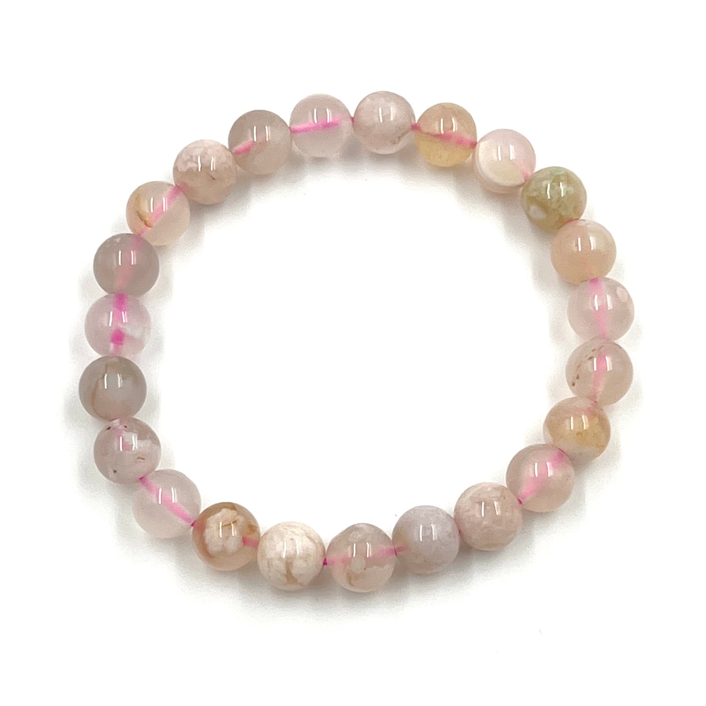 Flower Agate Stretchy Bracelets