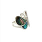 Sterling Silver Abalone Butterfly Ring