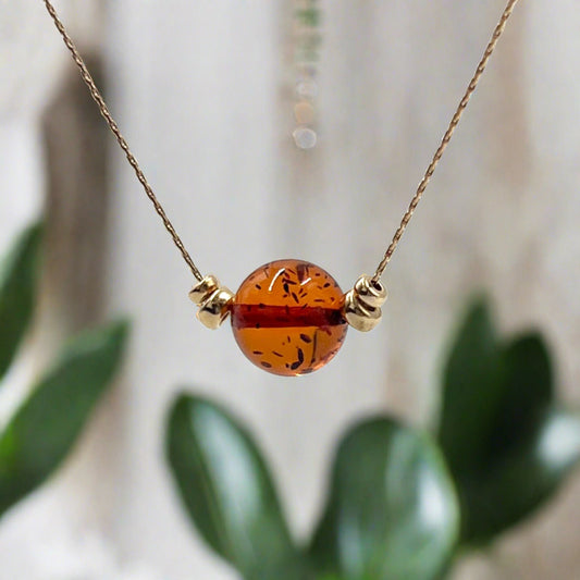 Amber Gold Filled Necklace