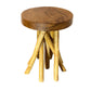 Small Teakwood Stool Intertwined Legs