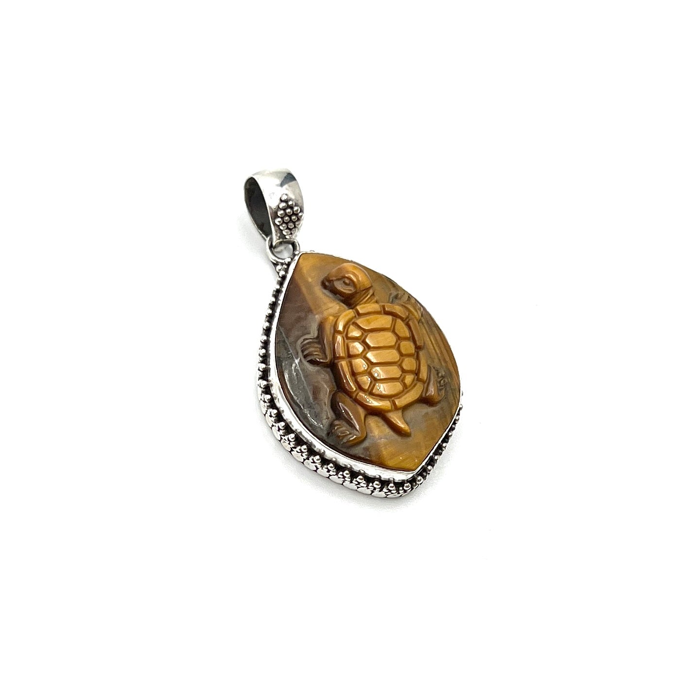 Tigers Eye Turtle Pendants