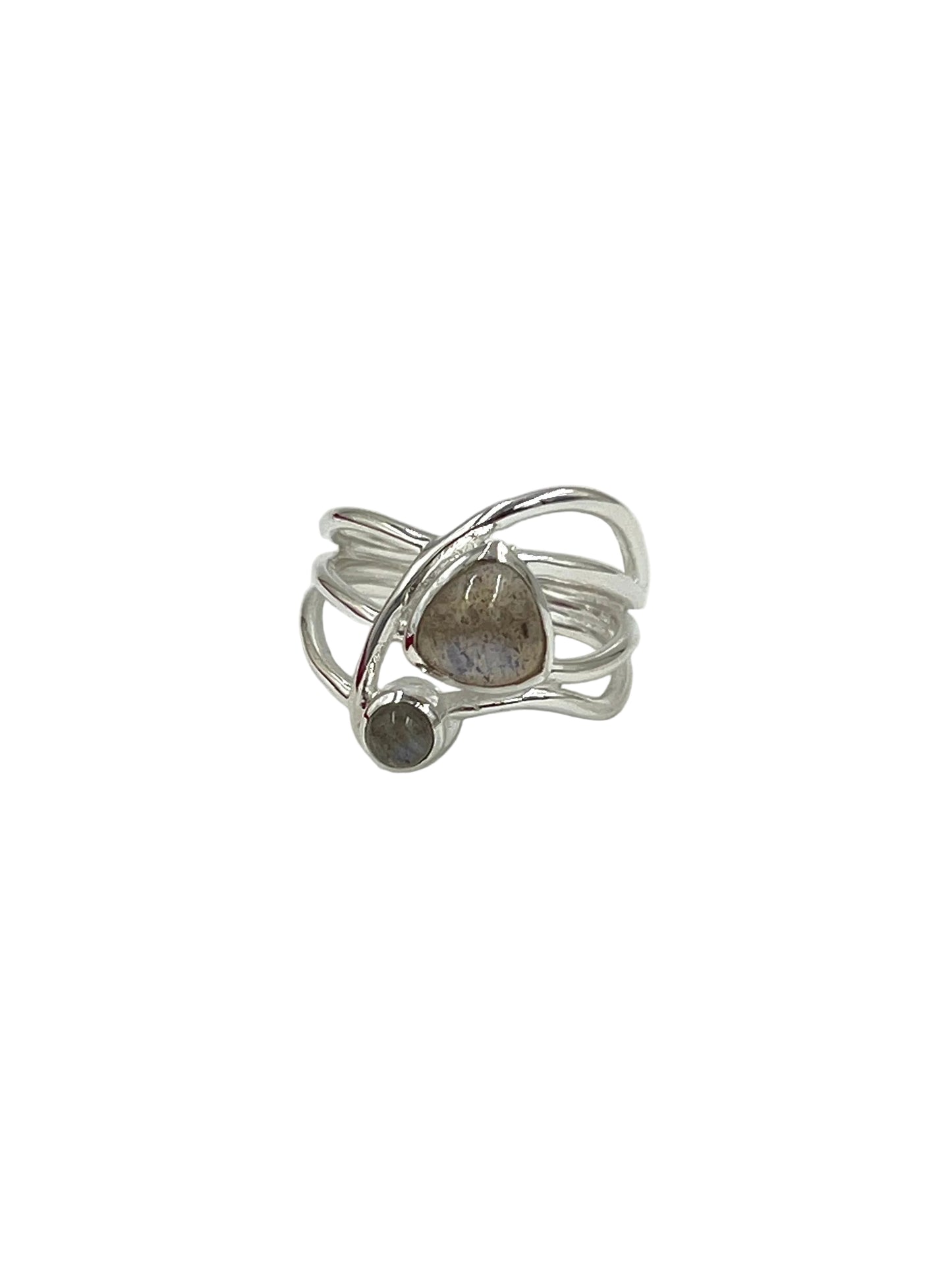 Trillion Labradorite Ring