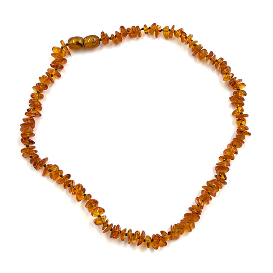 Hand Knotted Amber Baby Teething Necklaces Honey Chip