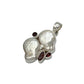 Sterling Silver Pearl & Garnet Pendants
