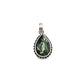 Sterling Silver Beaded Seraphinite Teardrop Pendants