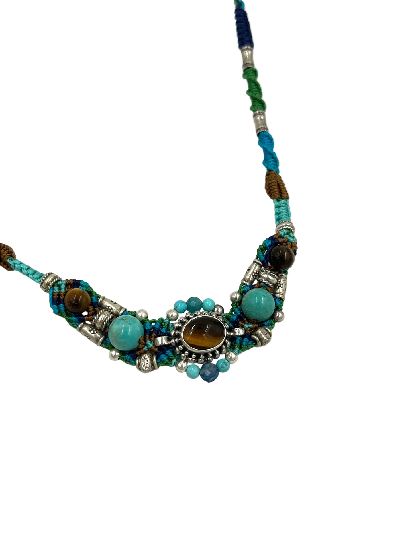 Macrame Tigers Eye Necklace