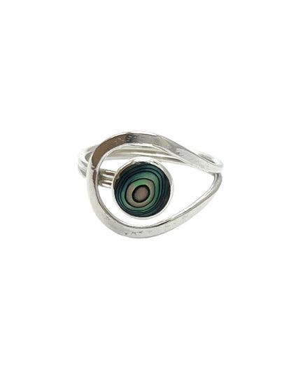 Sterling Silver Shell Laso Ring