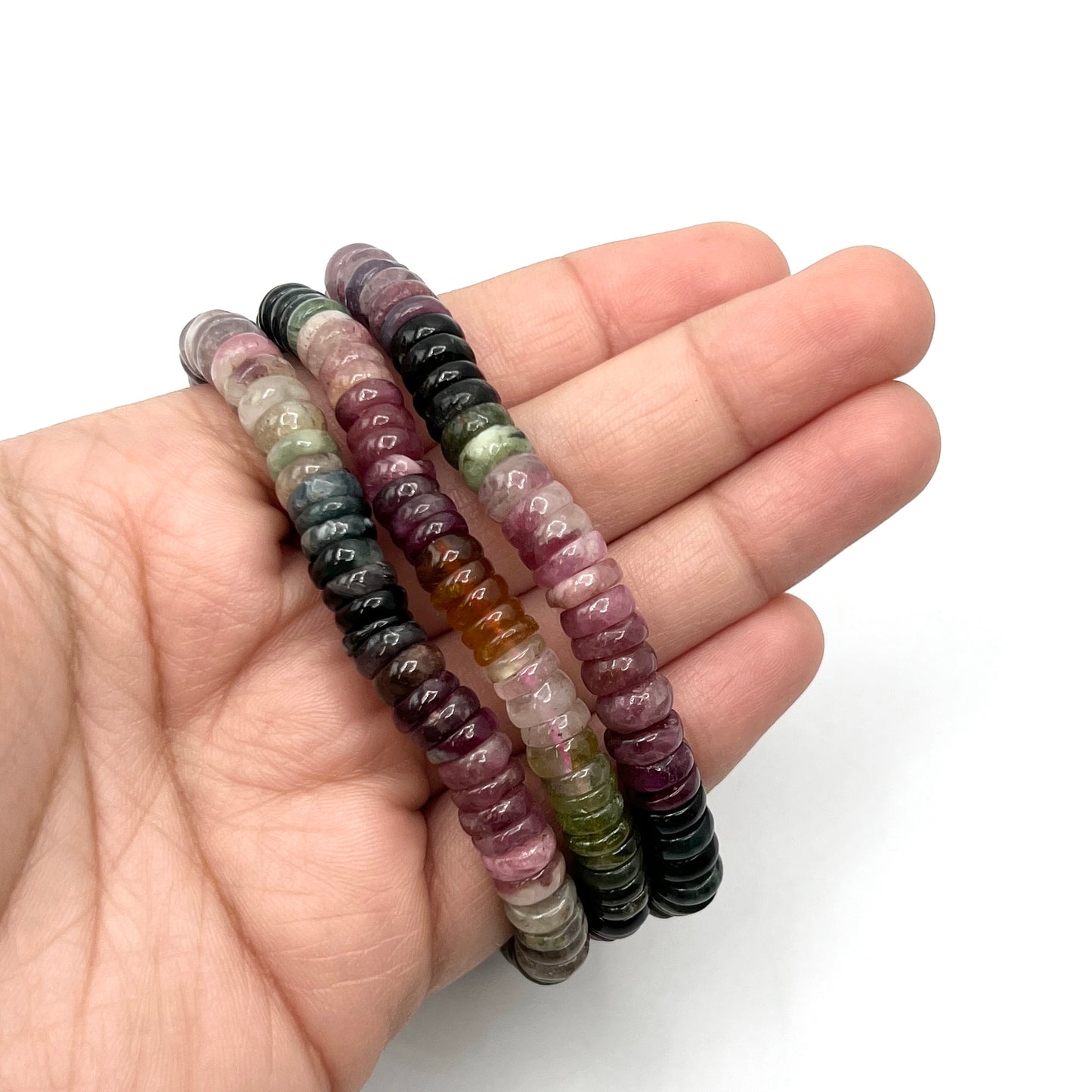 Rainbow Tourmaline Stretchy Bracelets