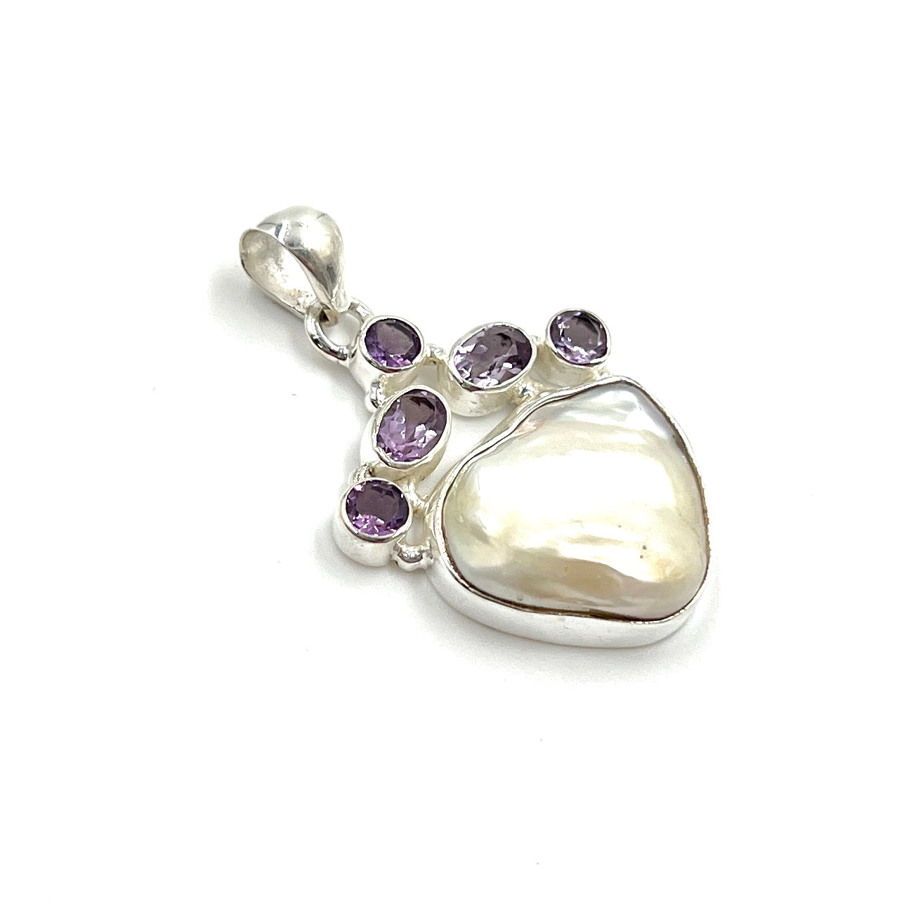 Sterling Silver Pearl & Gemstone Pendants