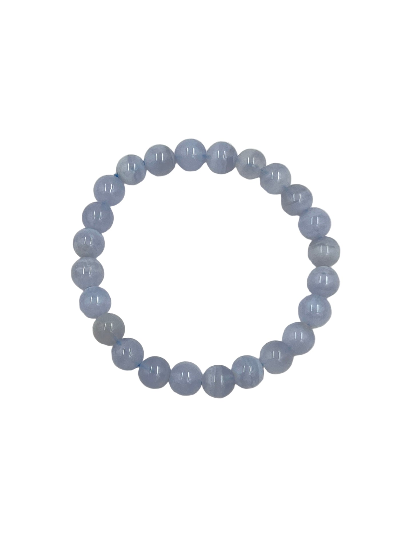 Blue Lace Agate Beaded Bracelet
