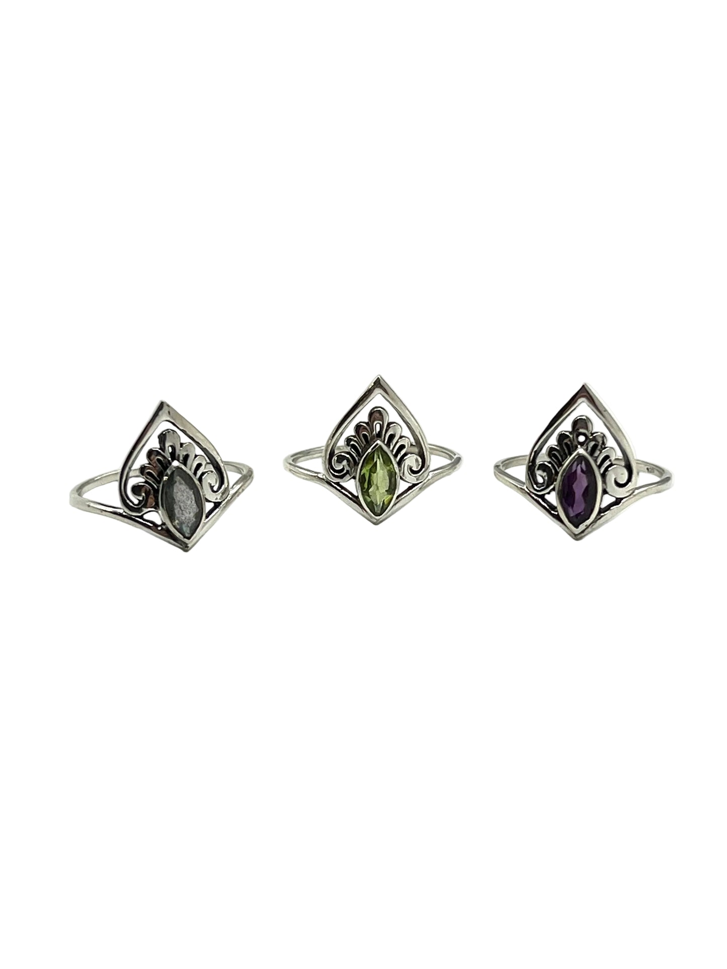 Crown Gemstone Rings
