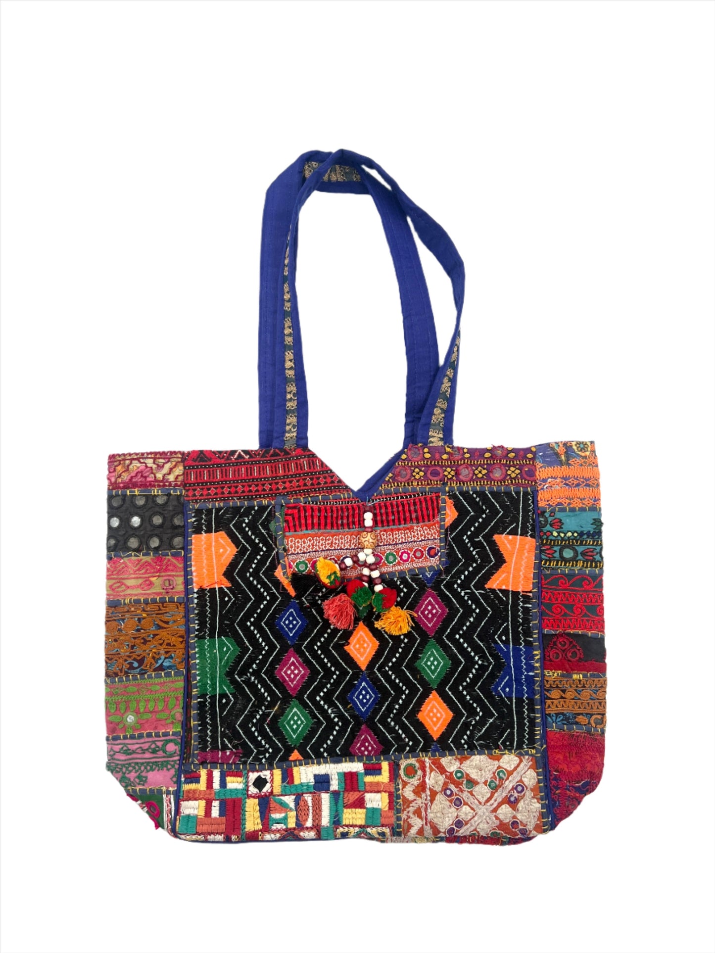 Rajasthani Embroidery Patchwork Purse | Tassels