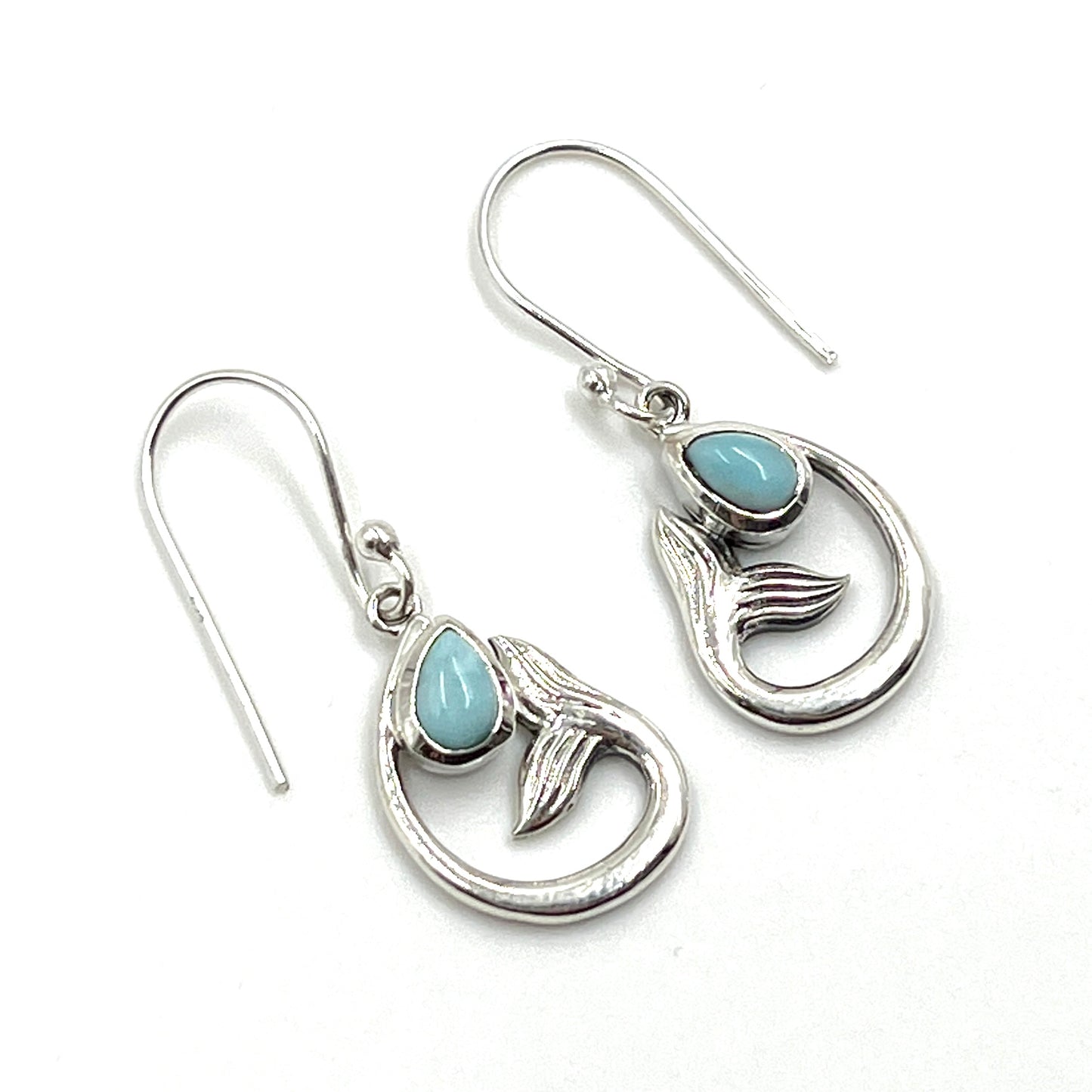 Sterling Silver Larimar Earrings