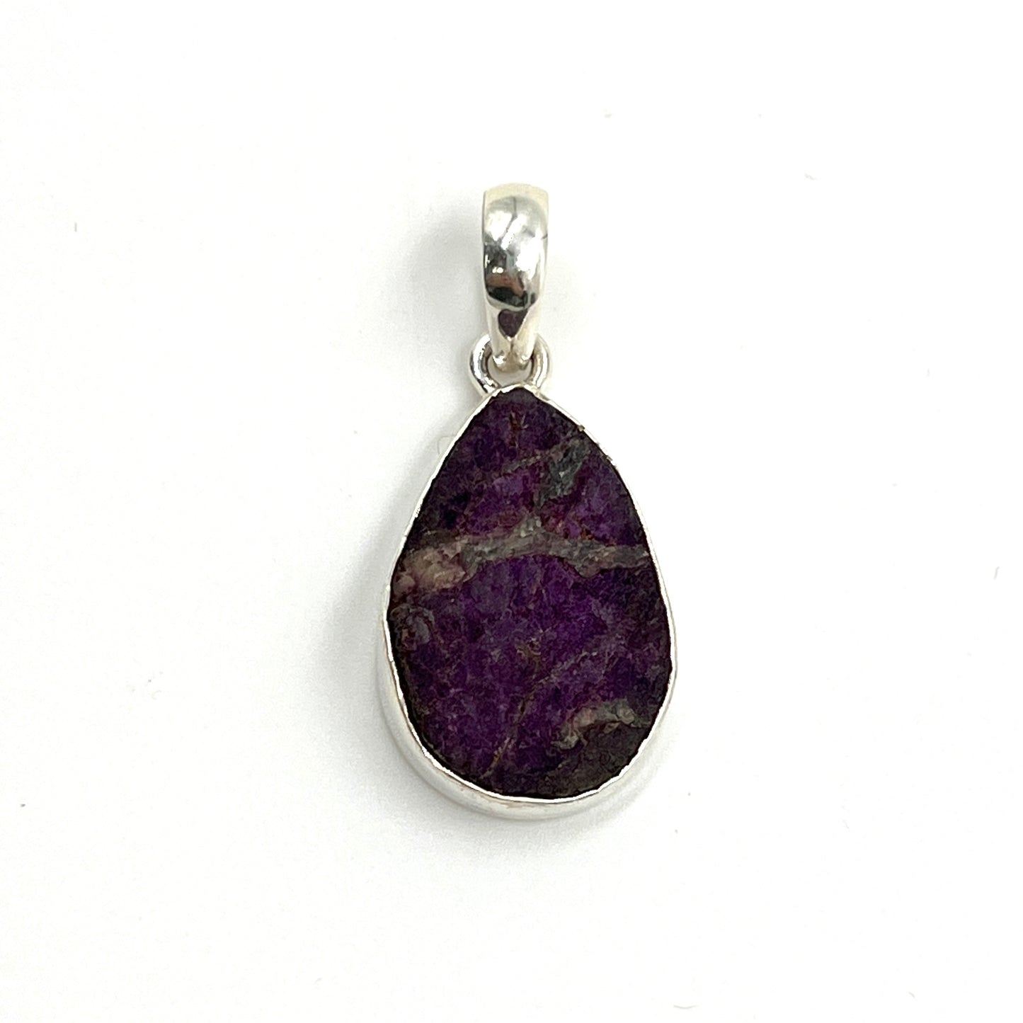 Raw Purpurite Teardrop Pendants