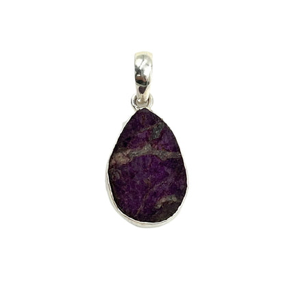 Raw Purpurite Teardrop Pendants