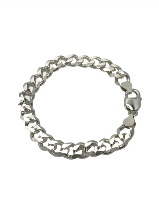 Sterling Silver Large Curb Chain Bracelet