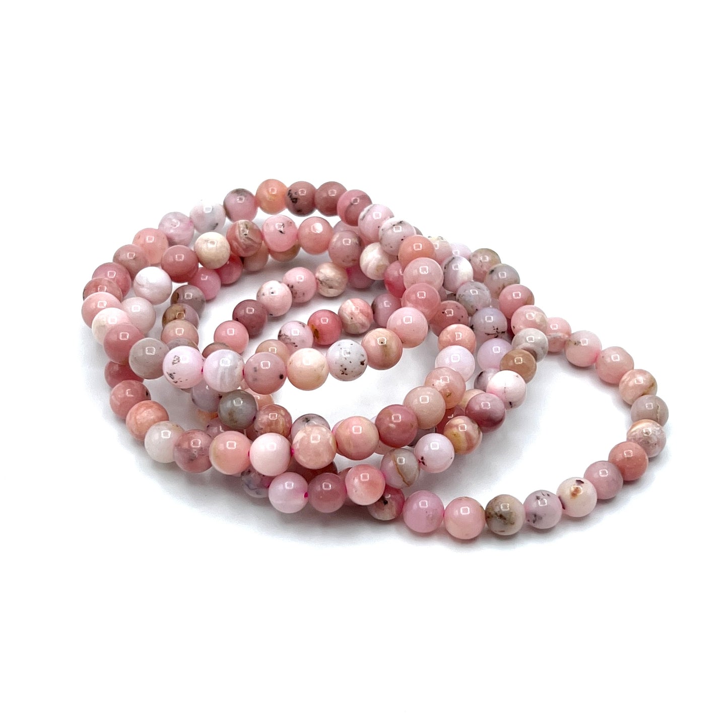 Pink Opal Stretchy Bracelets