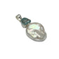 Silver Pearl & Blue Topaz Pendants
