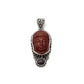 Red Jasper & Opal Buddha Head Pendants