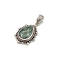 Sterling Silver Beaded Seraphinite Teardrop Pendants