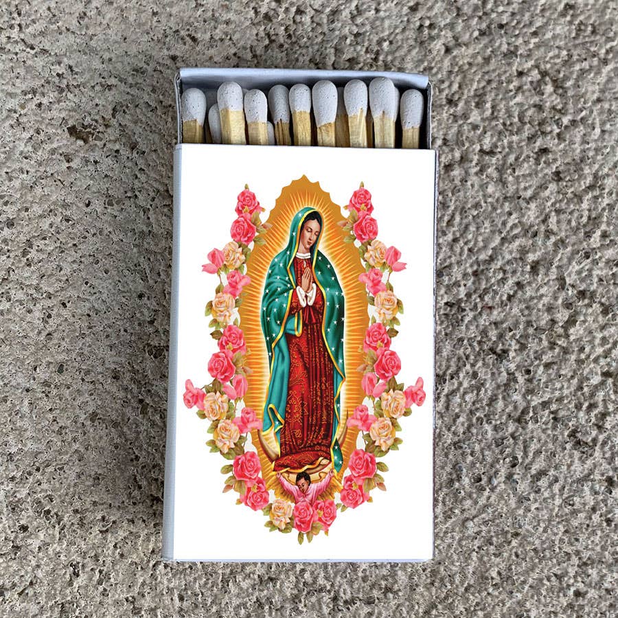 Lady Guadalupe Matchbox • Decorative Matches • Candle Acc