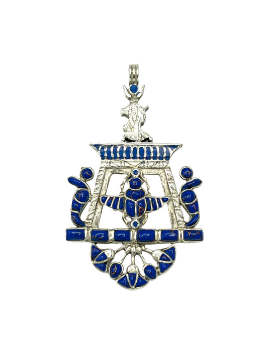 Silver Scarab Temple Pendants