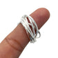 Sterling Silver Thin Seven Band Roll Ring