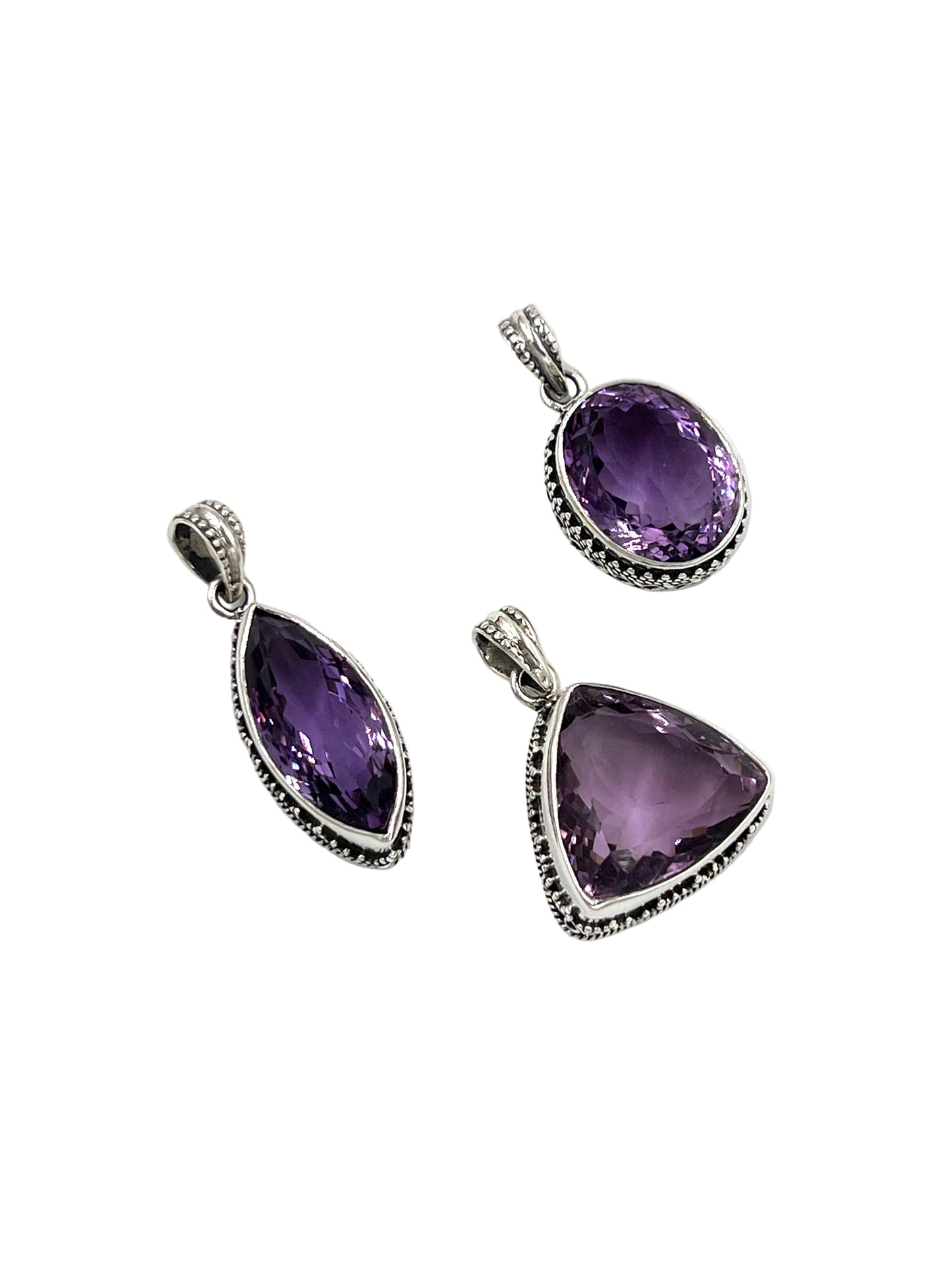 Silver Amethyst Pendants