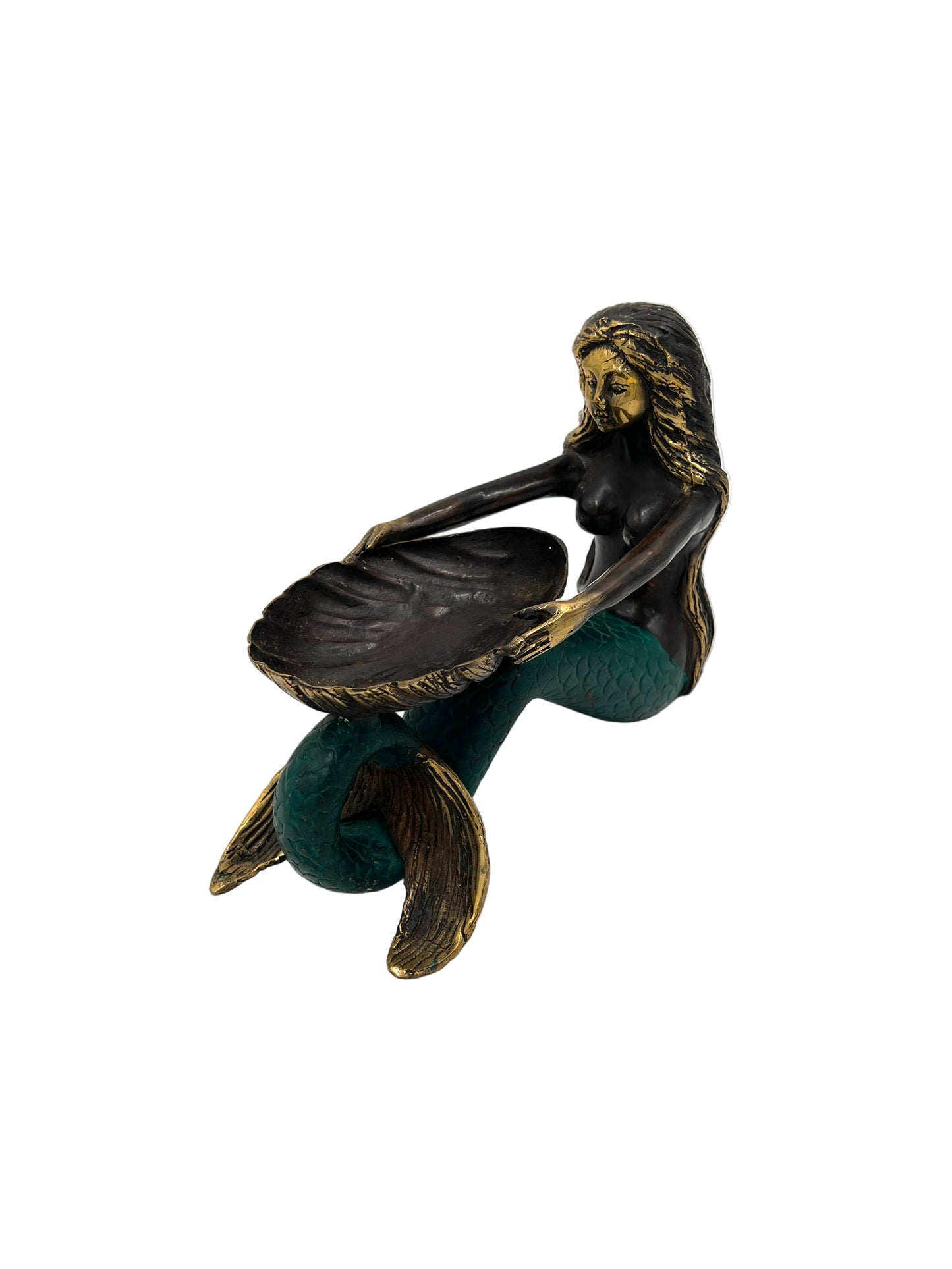 Oxidized Bronze Green Tail Mermaid