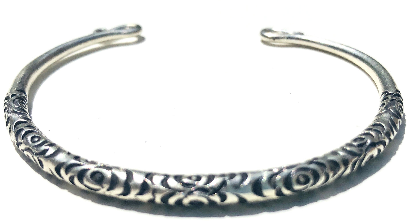 Sterling Silver Hill Tribe Cuff Bracelet